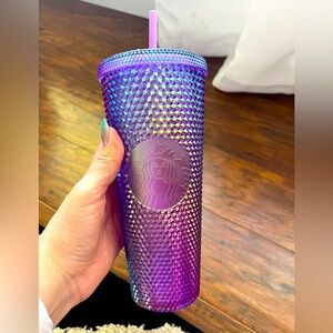 Metallic purple studded Starbucks large cup